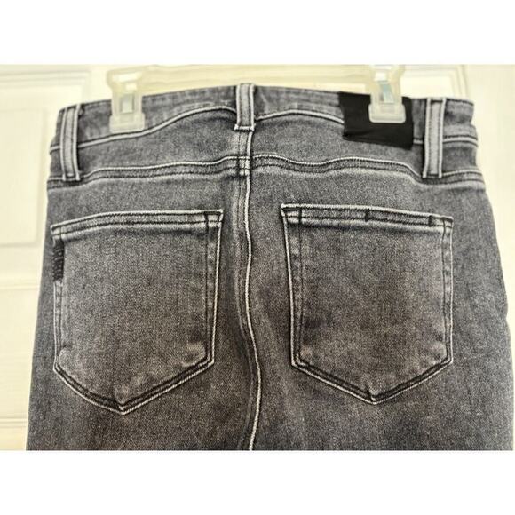 Paige Cindy High Rise Straight Ankle Jeans Raw Hems Gray 27 Distressed - Picture 6 of 10